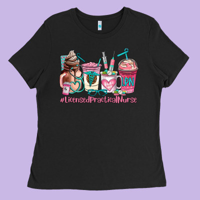 Licensed Practical Nurse  Coffee Cup Ladies Tee Designed By Adodesignshop