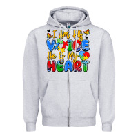 Heather Grey i am his voice he is my heart Zipper Hoodie - JahusDesignShop