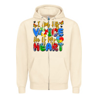 Sandshell i am his voice he is my heart Zipper Hoodie - JahusDesignShop