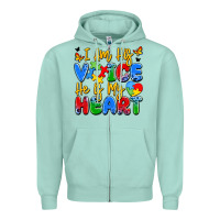 Seafoam i am his voice he is my heart Zipper Hoodie - JahusDesignShop