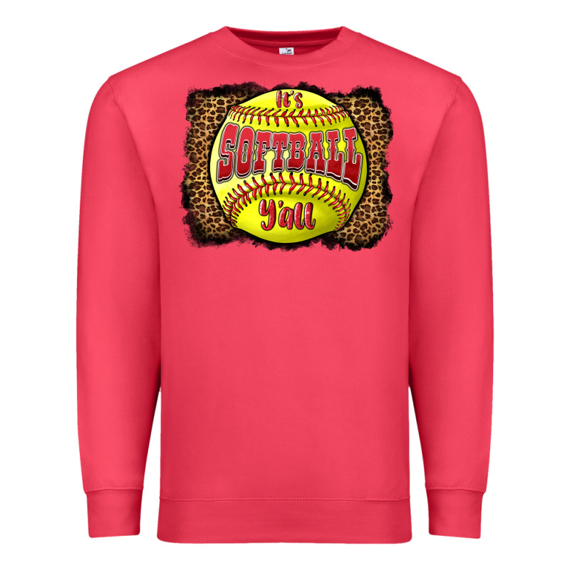 It's Softball Y'all Premium Sweatshirt by LillyAllenDesigns | Teevron