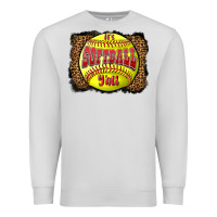 Dove Grey it's softball y'all Premium Sweatshirt - LillyAllenDesigns