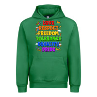 Emerald love respect freedom tolerance equality pride Urban Hoodie - LillyAllenDesigns