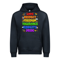 Navy love respect freedom tolerance equality pride Urban Hoodie - LillyAllenDesigns