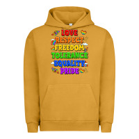 Pigment Peanut Butter love respect freedom tolerance equality pride Urban Hoodie - LillyAllenDesigns