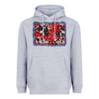 Heather Grey bandana cowhide denim background Heavyweight Hoodie - AdoDesignShop