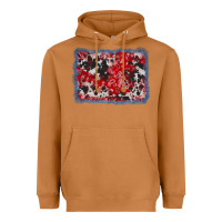 Bandana Cowhide Denim Background Heavyweight Hoodie | Teevron