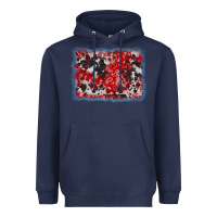 Navy bandana cowhide denim background Heavyweight Hoodie - AdoDesignShop