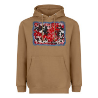 Toasted Coconut bandana cowhide denim background Heavyweight Hoodie - AdoDesignShop