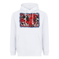 White bandana cowhide denim background Heavyweight Hoodie - AdoDesignShop