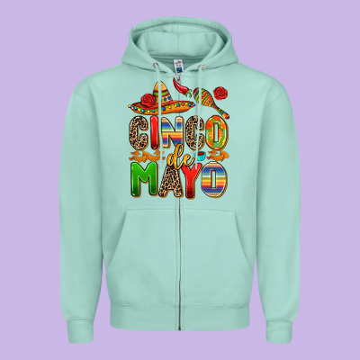 Cinco De Mayo Zipper Hoodie Designed By Adodesignshop