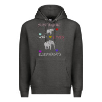 Charcoal Heather Just A Girl Who Loves Elephants Premium Hoodie - Bettercallsaul