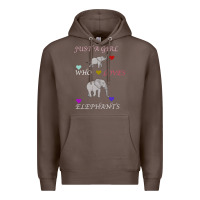 Coffee Just A Girl Who Loves Elephants Premium Hoodie - Bettercallsaul