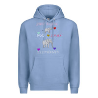 Colony Blue Just A Girl Who Loves Elephants Premium Hoodie - Bettercallsaul