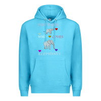 Ocean Blue Just A Girl Who Loves Elephants Premium Hoodie - Bettercallsaul