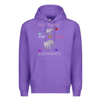 Purple Just A Girl Who Loves Elephants Premium Hoodie - Bettercallsaul