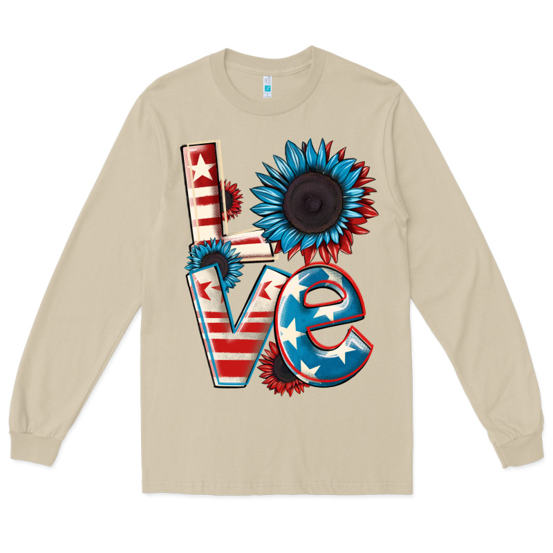 Love 4th Of July Long Sleeve Tee by CowGirlArtShop | Teevron