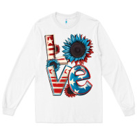 White Love 4th of July Long Sleeve Tee - CowGirlArtShop