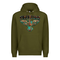 Army Green aztec free bird Premium Hoodie - NancyCooperArtShop