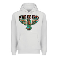 Dove Grey aztec free bird Premium Hoodie - NancyCooperArtShop