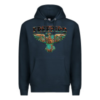 Navy aztec free bird Premium Hoodie - NancyCooperArtShop
