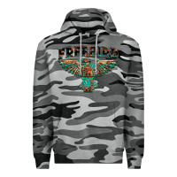 Slate Camo aztec free bird Premium Hoodie - NancyCooperArtShop