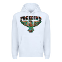 White aztec free bird Premium Hoodie - NancyCooperArtShop