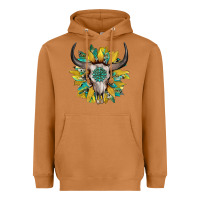 Meerkat boho bullskull with sunflower and gemstone Heavyweight Hoodie - Artiststas