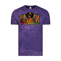 Cloud Purple black is beautiful Vintage Tee - Zillion Design Studio