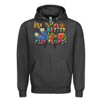 Charcoal Heather life is better in flip flops summer Zipper Hoodie - JahusDesignShop