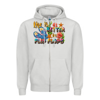 Life Is Better In Flip Flops Summer Zipper Hoodie | Teevron