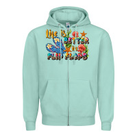 Seafoam life is better in flip flops summer Zipper Hoodie - JahusDesignShop