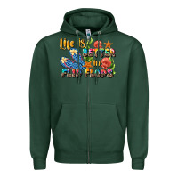 Sports Green life is better in flip flops summer Zipper Hoodie - JahusDesignShop