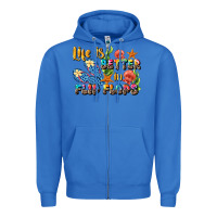 True Royal life is better in flip flops summer Zipper Hoodie - JahusDesignShop