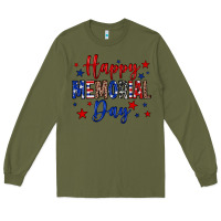 Army Green Happy memorial day Long Sleeve Tee - Neo Western