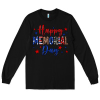 Black Happy memorial day Long Sleeve Tee - Neo Western