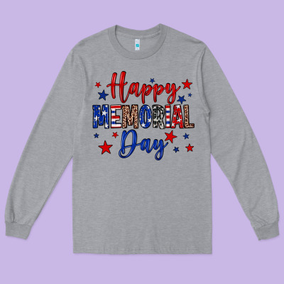 Happy Memorial Day Long Sleeve Tee Designed By Neo Western