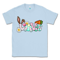 Dusty Blue Love Easter bunny Easter Day Classic Tee - CowGirlArtShop