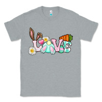 Heather Grey Love Easter bunny Easter Day Classic Tee - CowGirlArtShop