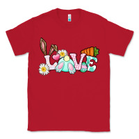 Red Love Easter bunny Easter Day Classic Tee - CowGirlArtShop