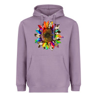 Lavender tie dye sunflower with cowhide Heavyweight Hoodie - Artiststas