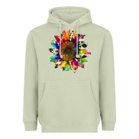 Matcha tie dye sunflower with cowhide Heavyweight Hoodie - Artiststas