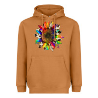 Meerkat tie dye sunflower with cowhide Heavyweight Hoodie - Artiststas