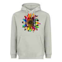 Moon Dust tie dye sunflower with cowhide Heavyweight Hoodie - Artiststas