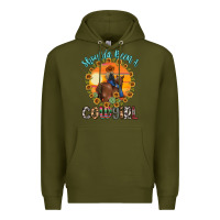 Army Green shoulda been a cowgirl Premium Hoodie - MaliasSmallBusiness