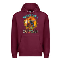 Burgundy shoulda been a cowgirl Premium Hoodie - MaliasSmallBusiness