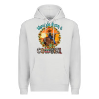Dove Grey shoulda been a cowgirl Premium Hoodie - MaliasSmallBusiness