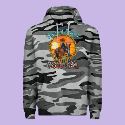 Shoulda Been A Cowgirl Premium Hoodie Designed By Maliassmallbusiness