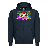 Navy infinity symbol autism Zipper Hoodie - JahusDesignShop