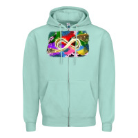 Seafoam infinity symbol autism Zipper Hoodie - JahusDesignShop
